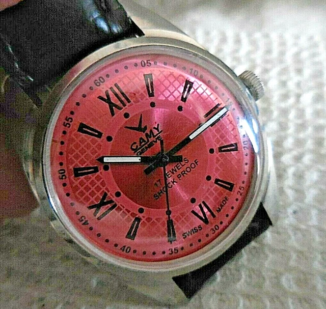 Montre Dame Jaz Mécanique - Mouvement FE 163, Boîtier Et Bracelet Doré, Cadran Blanc Chiffres Arabes