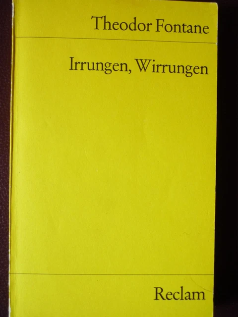Irrungen Wirrungen von Fontane, Theodor