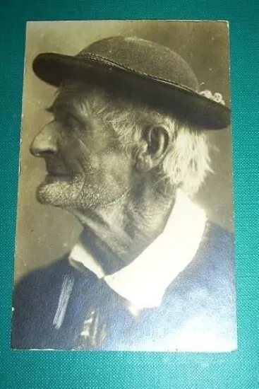 Cartolina Costume e Società - Sud Tirol - Ritratto di anziano 1930 ca