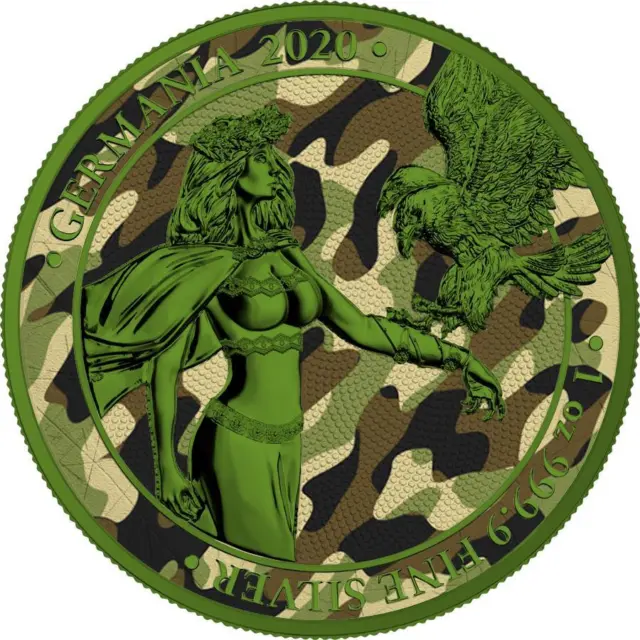 2020 Germany 5 Mark Germany - Camouflage Edition - Katyn' - 1 Oz Silbercoin