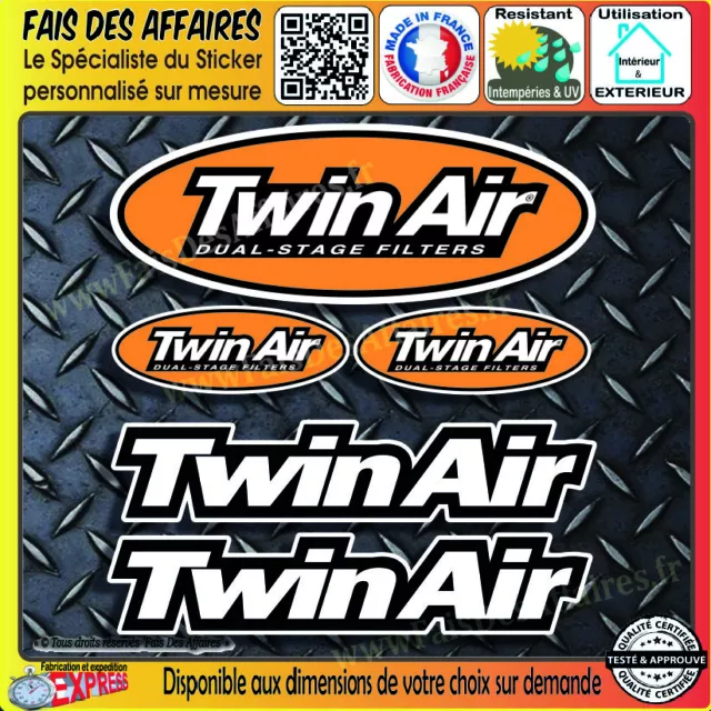 lot 5 Stickers autocollant Twin Air bricolage adhésif sponsor filtre filters
