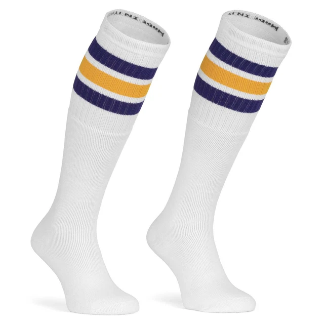 Skatersocks 25 inch Hauteur Du Genou Chaussettes Femmes Hommes tube socks Blanc