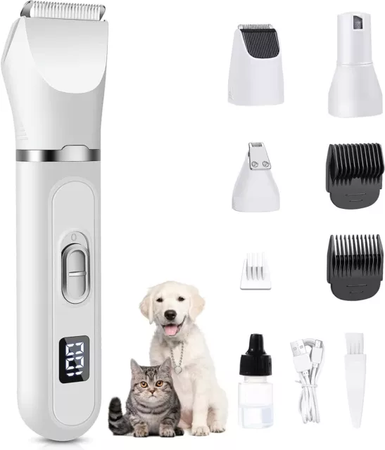 4 in 1 Schermaschine Set Hunde Katzen Tierhaarschneidemaschine Krallenschleifer