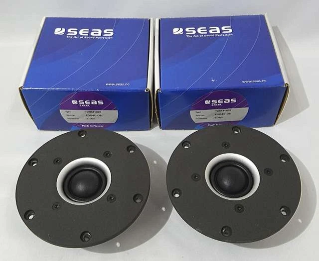 SEAS T29CF002 29mm Soft Dome Tweeter Unit Pair Very Good from JP