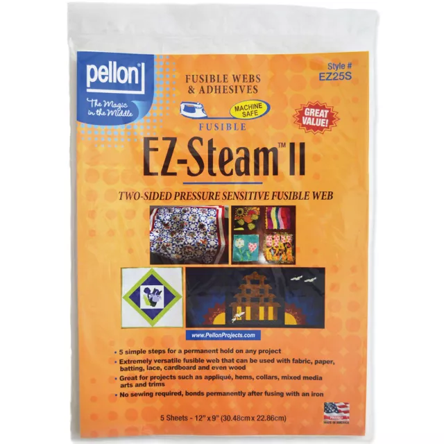 Pellon EZ-Steam II-12"X9" 5/Pkg, EZ25S