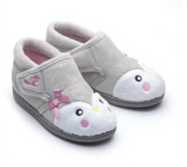 Chipmunks Piper  Girls Slippers in Light Grey (New Season)