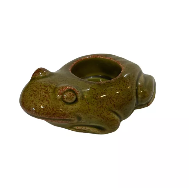 PartyLite Green Frog Toad Tea Light Votive Candle Holder Spring Decor