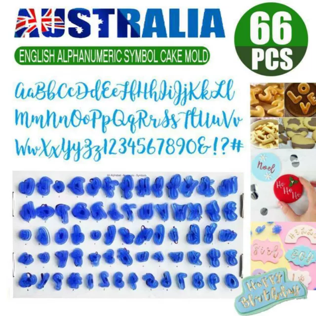 Fondant Cake Alphabet Letter Cookies Biscuit Stamp Embosser Mold Cutter Decor AU