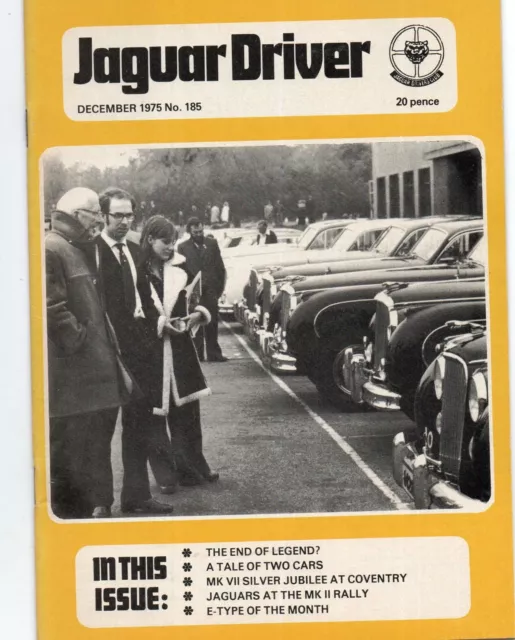 JAGUAR DRIVER MAGAZINE FROM DECEMBER 1975 No 185 VERY GOOD CLEAN CONDITION