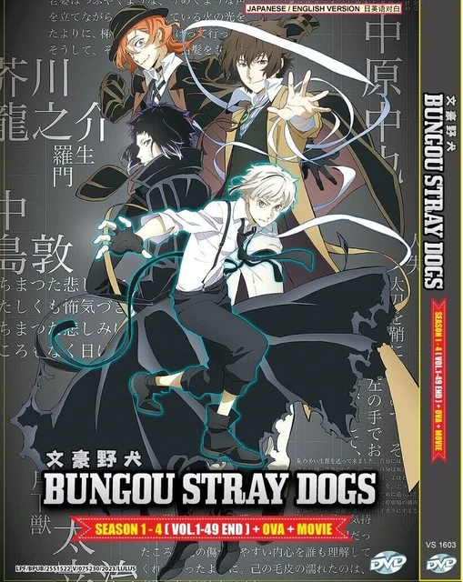 Anime DVD Bungou Stray Dogs Season 1-4 Vol.1-49 End +OVA + Movie English Dubbed