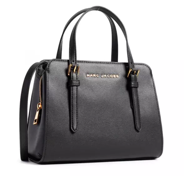 Marc Jacobs Little Big Shot Top Handle Black Leather Satchel Handbag, NWT