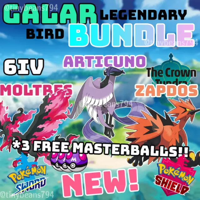 6IV Legendary Galarian Moltres / 6IV Pokemon / Legendary