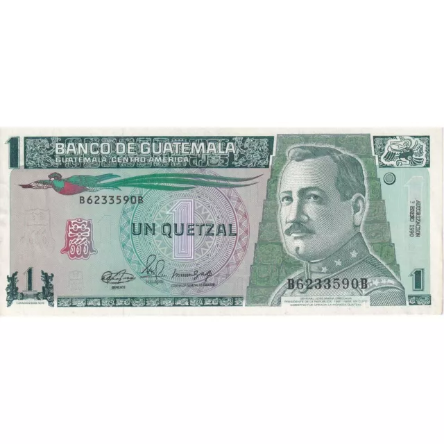 [#1190110] Billet, Guatemala, 1 Quetzal, 1990, 1990-01-03, SPL