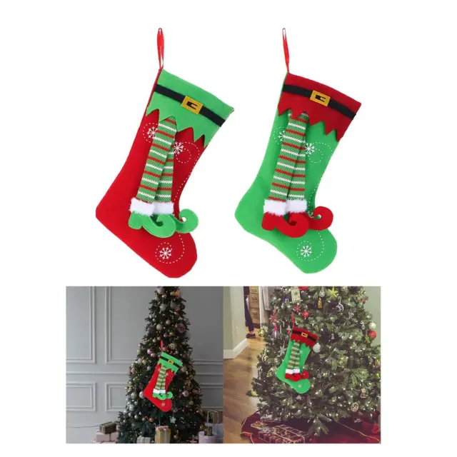 Calze di Natale rustiche Calze di Natale Decorazioni per l'albero di Natale con