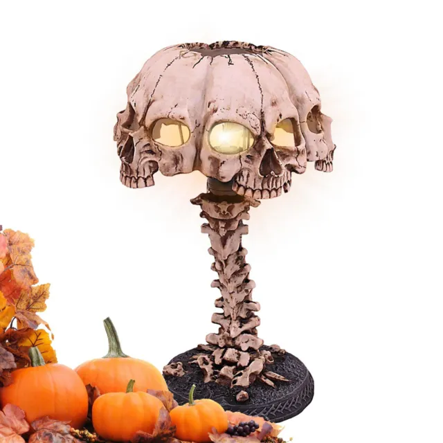 Halloween Skull Skeleton Lamp Horror 3D Statue Table Light Home Decoration