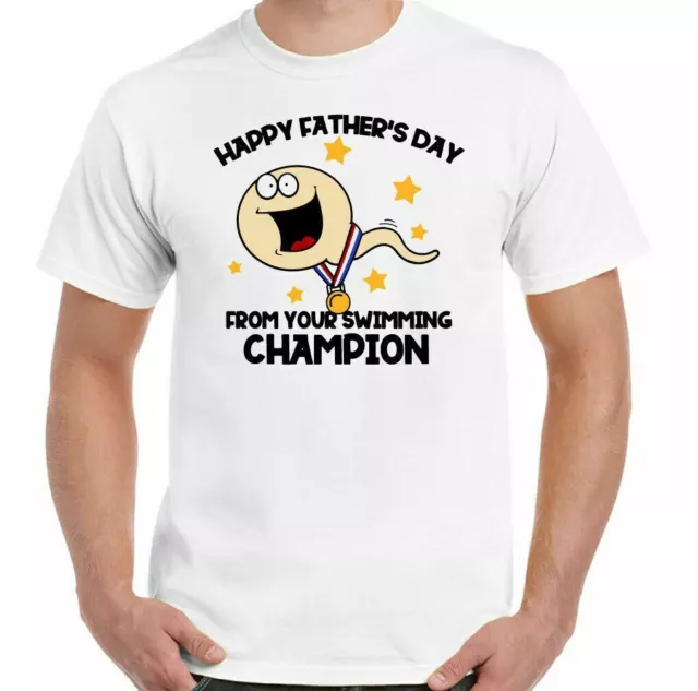 DAD T-SHIRT, Father's Day, Swimming Champion Sperm Sex Mens Funny TEE TOP Daddy