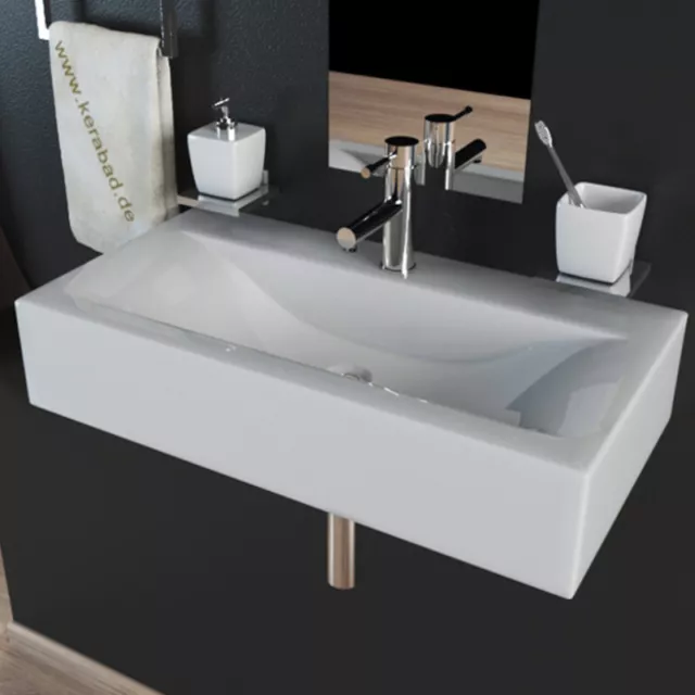 Design Keramik Handwaschbecken Waschbecken Waschtisch Gäste WC 45x30x10cm KBW153