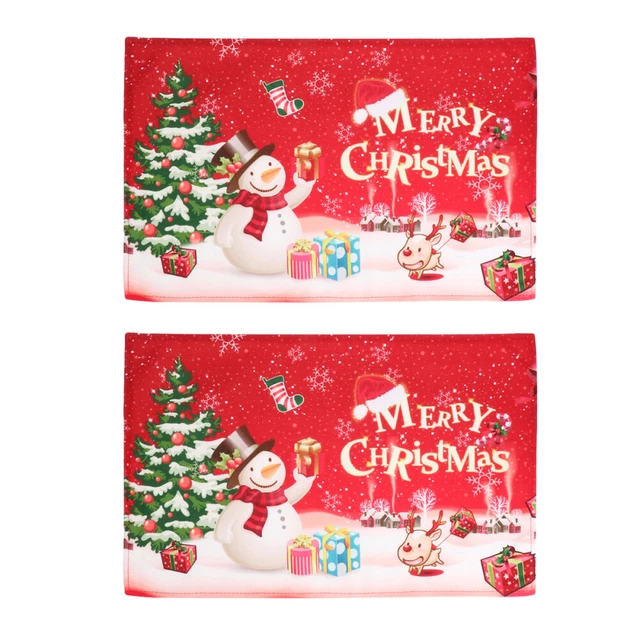 2 Pcs Urlaub Weihnachten Tischsets Frohe Weihnachten Tischset