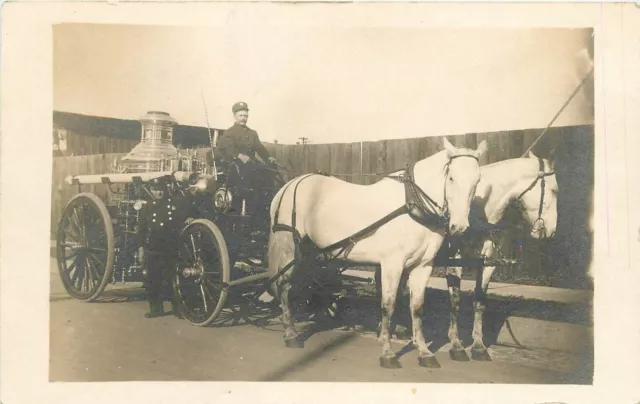 Postcard RPPC 1915 California San Diego Fire Department Engine 23-11645