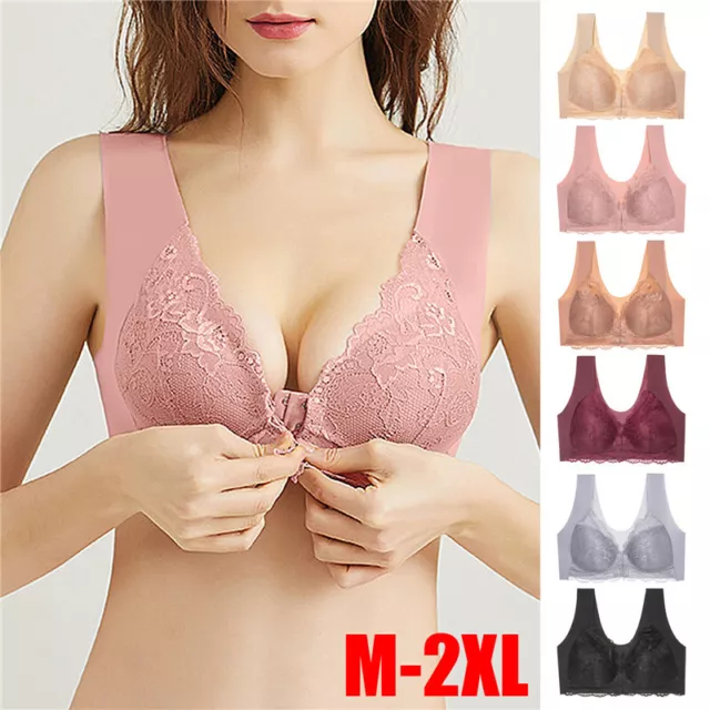 WOMEN FRONT BRAS Ladies 5d Shaping Push Up Non Wired Seamless Lace  Underwear UK. £6.47 - PicClick UK