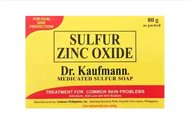 Dr. Kaufmann Medicated Sulfur Bar For Anti-Acne Anti-Lice Anti-Fungal 80g