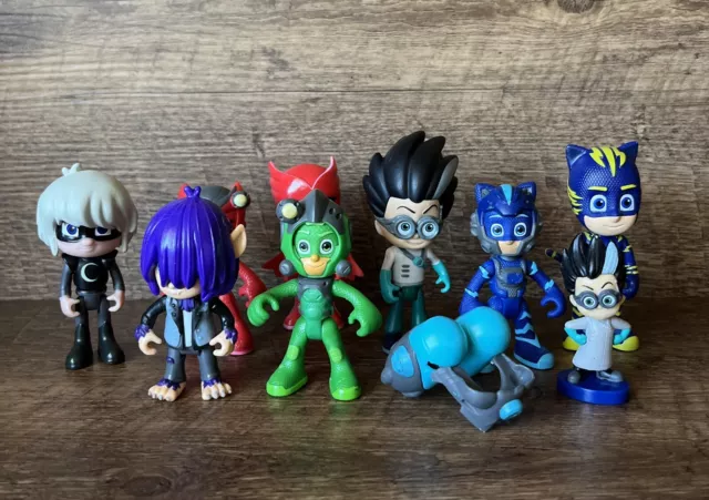 PJ Mask Figure Lot Catboy Gekko Owlette Luna Girl Romeo Wolfie Collectible LOOK!