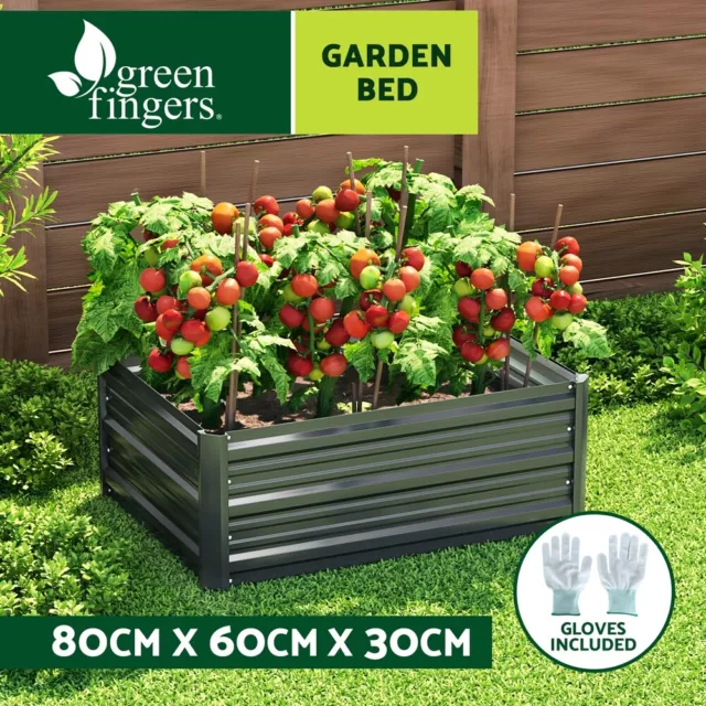 Greenfingers Garden Bed 80X60X30cm Planter Box Raised Container Galvanised Herb