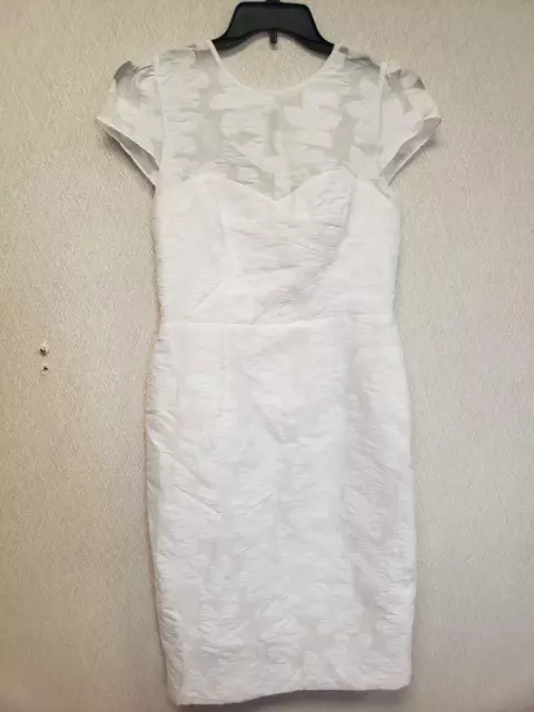 MSRP $525 Milly Womens Dress White Size 10 (DEFECT)