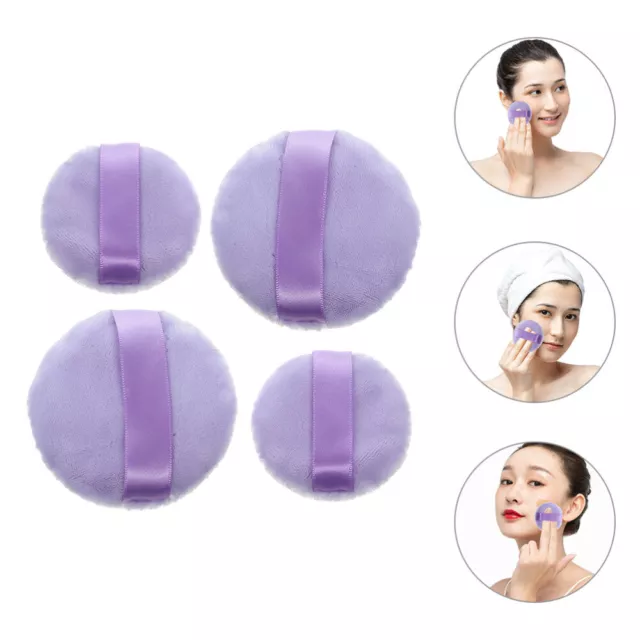 Bouffées de poudre de fond de teint, 4 pièces, petites bouffées de beauté pour