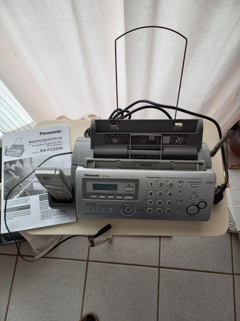 Panasonic KX-FC225G Normalpapier Faxgerät mit schnurlosem Telefon top Zustand!