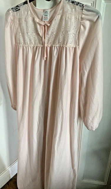 Pizzo vintage cravatta lunga look retrò taglia 18-20 rosa pallido look pile fine