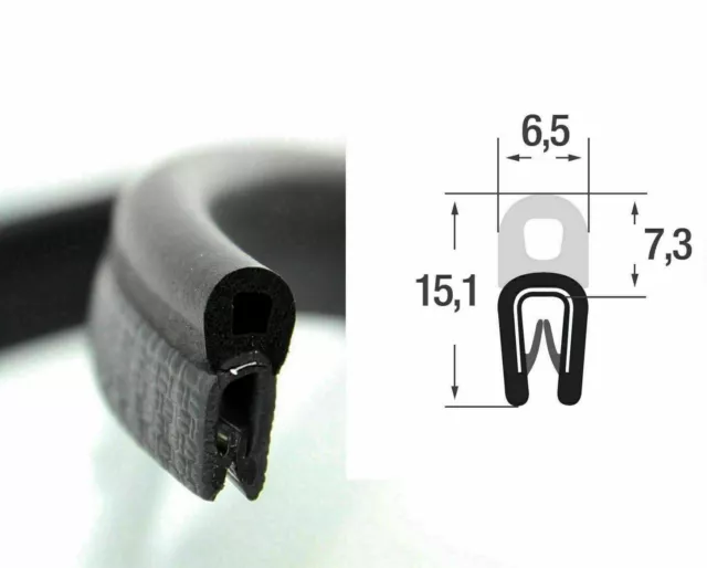 DS27 - Kantenschutz Dichtungsprofil Dichtung PVC/ EPDM - für 4-6 mm