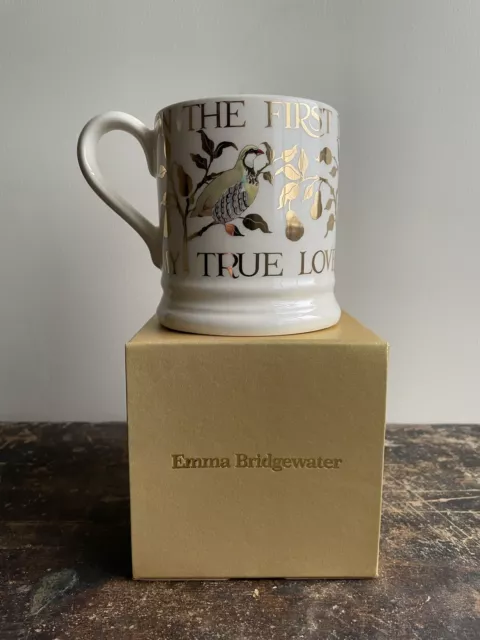 Emma Bridgewater Christmas Carols Partridge In A Pear Tree Half Pint Mug - 1st