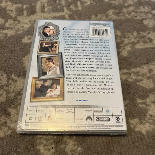 7TH HEAVEN: THE Ninth Season (DVD, 2004) New Sealed Family Drama Series ...