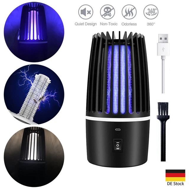 Elektrischer UV LED Insektenvernichter USB Lampe Fliegen Mücken Falle Steckdose