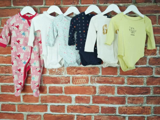 Baby Girls Bundle Aged 6-9 Months Next M&S Gap Vest All In One Babygrow 74Cm