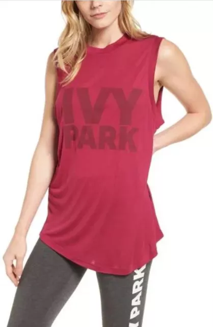 Ivy Park By Beyonce Hot Pink Sleeveless Long Tank Workout Vest Top  T-Shirt
