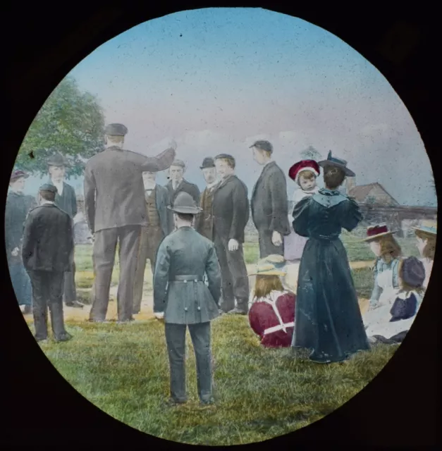 Glass Magic Lantern Slide MAN OF HIS WORD NO7 C1890 PHOTO VICTORIAN TALE