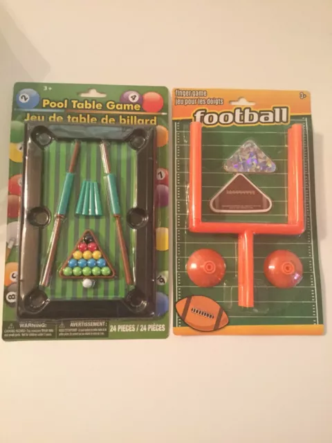 Mini pool table game football finger game bundle new