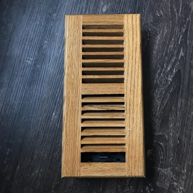 4x10" Solid Oak Wood Floor Register
