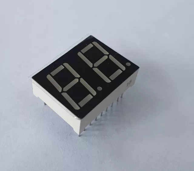 18-pin 0.56" 2 digit Red Led display 7 segment common anode Sanyo SL-1263 SL1285