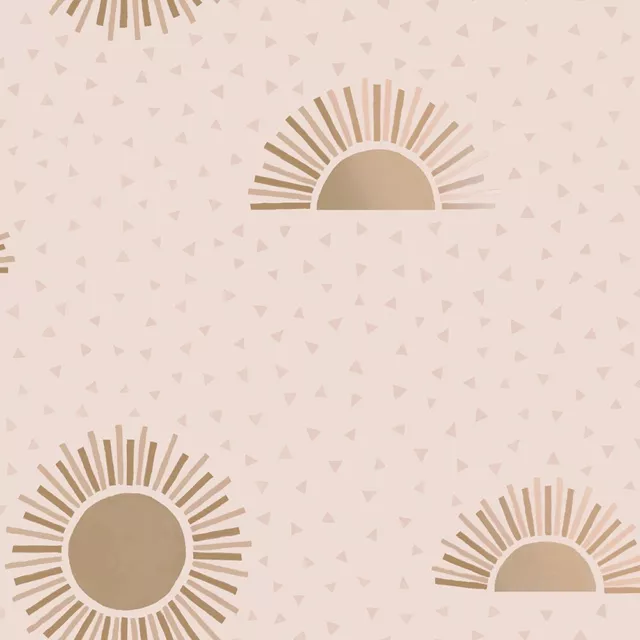 Holden Decor Sunbeam Pink Wallpaper 13321 - Sunshine Sunsets Triangles