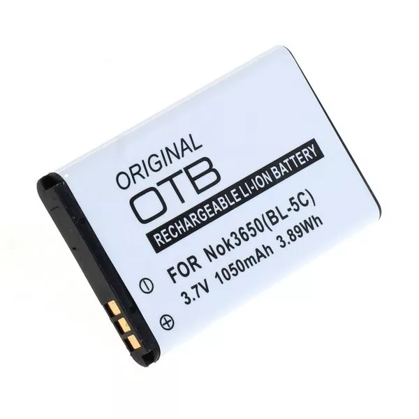 Akku kompatibel zu BL-5C BL-5CA Accu 1050mAh Li-Ion 3,7V Original OTB 3