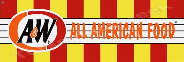 A&W All American Food 8" X 24" Metal Sign