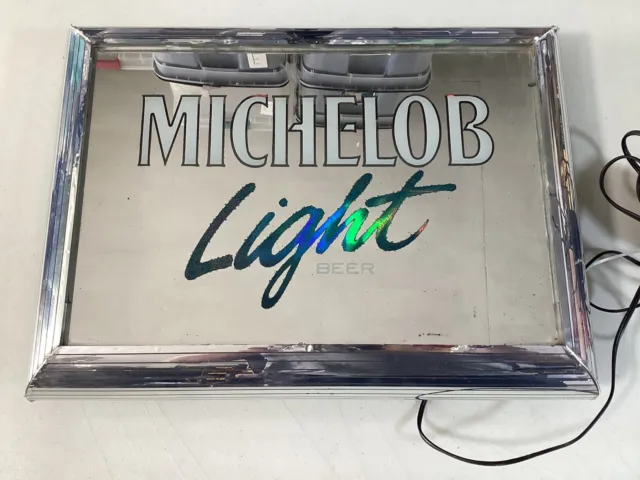 Vintage Michelob Light Light-Up Mirror - Anheuser Busch - 20" x 15"