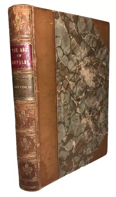 THE AGE OF CHIVALRY, by THOMAS BULFINCH, KING ARTHUR, LEATHER, 1901, 1st Ed