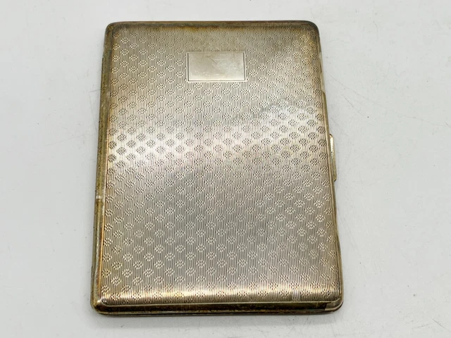 VINTAGE HAN BRO Silver Plated Cigarette Case. 11cm x 8cm £17.97