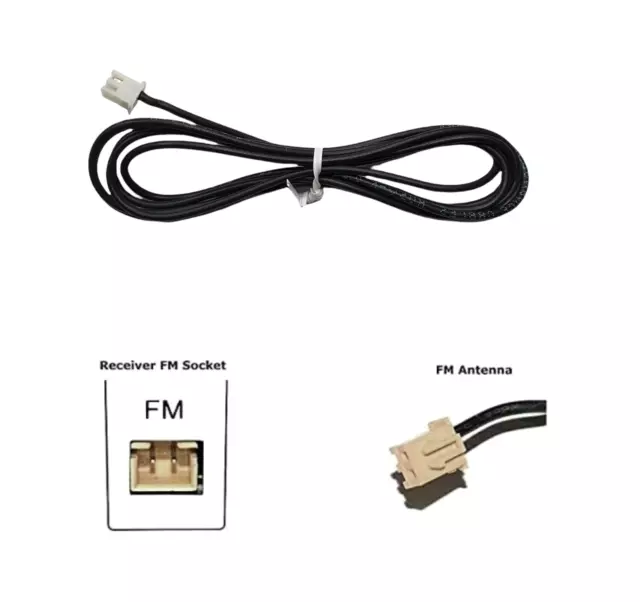 2 PIN Antenna FM Aerial For JVC Audio Receiver Systems