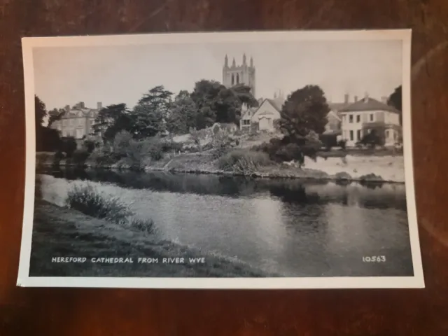 Hereford Cathedral From River Wye. Salmon PC 10563, Unposted.