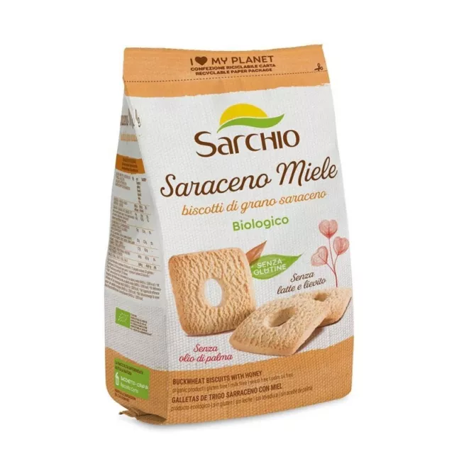 SARCHIO Gluten-free buckwheat and honey cookies 200 g